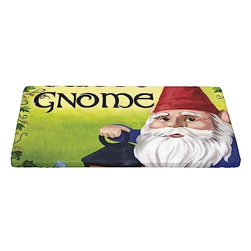 AUBKFELD Colorful Gnomes Printed 4FT Tablecloth 122x76 CM, Rectangular Table Cover Fabric Table Cloth Cover with Elastic Edge for Holiday Picnic Kitchen Dining Party