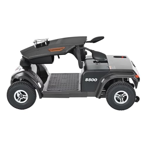 Mobility Scooters for Seniors & Adults 500lbs Capacity, Heavy Duty 4-Wheel Electric Powered Wheelchair for Travel, Elderly Device 500W All Terrain, Adjustable Seat -Black