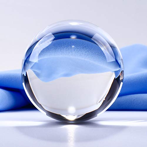 Sfera Di Cristallo Per Meditazione - 50mm Trasparente, Con Sacchetto In Tessuto, Ideale Per Feng Shui E Fotografia