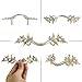 JUXYES Pack of 5 European Style Vintage Cabinet Handles Pulls, Antique Decorative Dresser Drawer Pulls Retro Drawer Pull Handles Knobs for Cupboard Cabinet (Antique Silver)