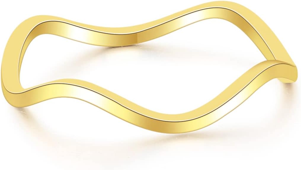 Jude Jewelers 2mm Stainless Steel Waved Shape Stackable Anniversary Wedding Band Promise Ring