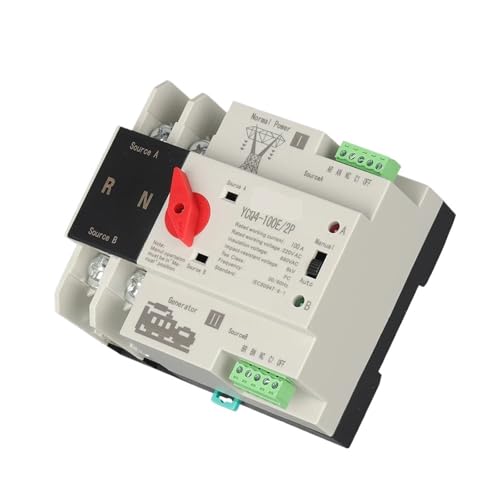 Inverseur source ATS automatique double alimentation 2P rail DIN 100A