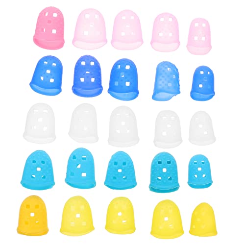 COSMEVIVI 25piezas Guantes De Dedos Para Guitarra De Silicona Flexible y Para Guitarristas y Principiantes