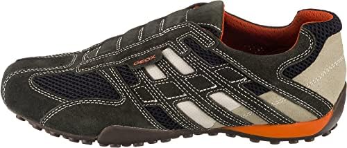 Geox Men's Snake 96 Fashion Sneaker,Dark Grey/Off White,42 EU/9 M US | Image 1