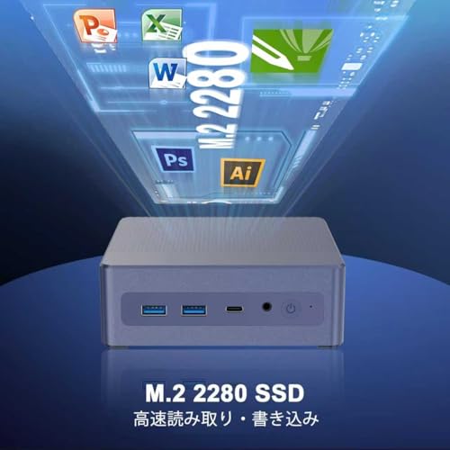 Fsjun ミニpc Office 2024&Win11搭载 第12世代 n95 の商品画像 6