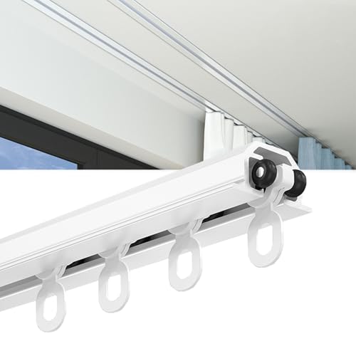 Binario per tenda da incasso a soffitto, sistema di scorrimento ultra sottile precostruito per la divisione della stanza nelle camere da letto degli ospedali