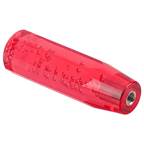 Akozon Car Manual Shift Knob, Gear Shift Knob 15Cm Red Car Universal Acrylic Shift Stick Knob Crystal Transparent Bubble Gear Shifter Head #TOP3