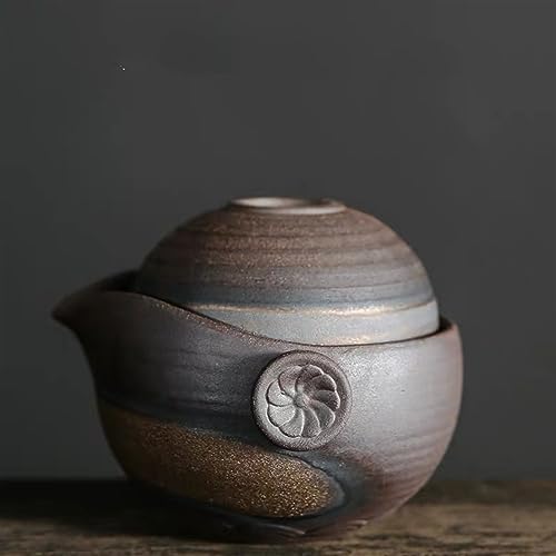 Service à thé Kung Fu Gaiwan en céramique et théière nomade B - 2