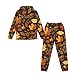 Zanxiantu Maple Leaves Kids Sweasuit Set Size 7-8 Thanksgiving Soft Long Sleeve Tracksuit Sets Kids Hooded Sweatshirt and Jogger Pants Set Fall 2 Pcs Fashion Outfits