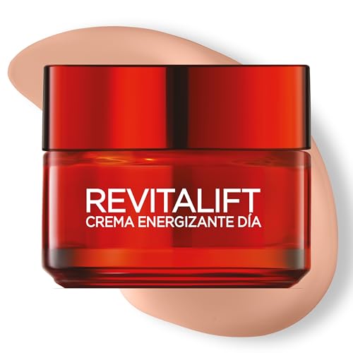 L'OREAL Paris Revitalift, Crema de Día Antiarrugas Energizante con Ginseng Rojo - 50 ml