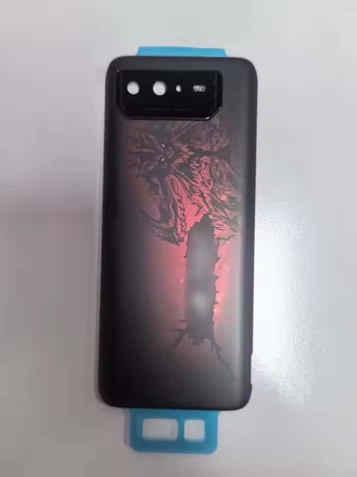 YOOOKOOO Compatible Rear Back Cover for Asus ROG 6 – Battery Door Housing Replacement Part (Grey with Lens)