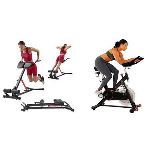 Sunny Health and Fitness Unisex's Station Hyperextension Roman Chair with