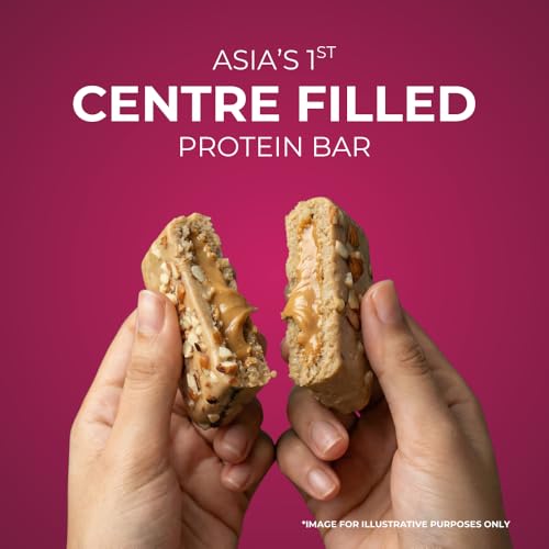 Image of STROOM Asia's First Centre Filled Protein Bars | 10g Protein (6 Bars, 45 Grams Each) | Berry White Chocolate | Protein Bars Muscle Growth & Repair | Source of Fibre & Iron | No Artificial colors l 100% Premium Protein