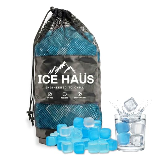 Reusable Ice Cubes 320 Pack, Premium BPA-Free, Non-Diluting, Refreezable for Whiskey, Coffee, Drinks, Coolers & Cold Plunge | ICE Haus