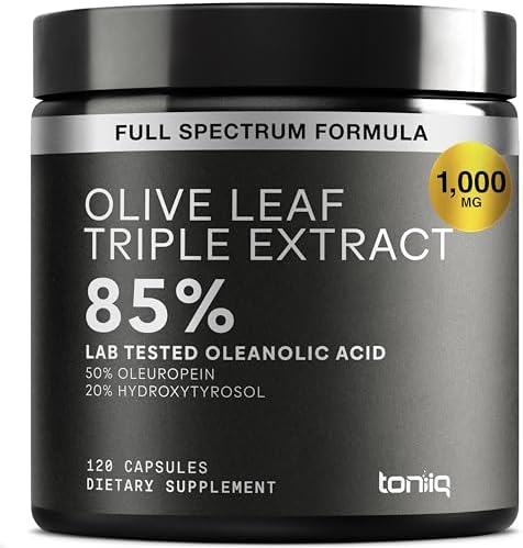 Toniiq Olive Leaf Extract Complex – with 85% Oleanolic Acid, 50% ...