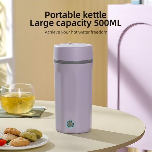 Hervidor eléctrico portátil lyrlody 500ml acero inoxidable miniatura 4