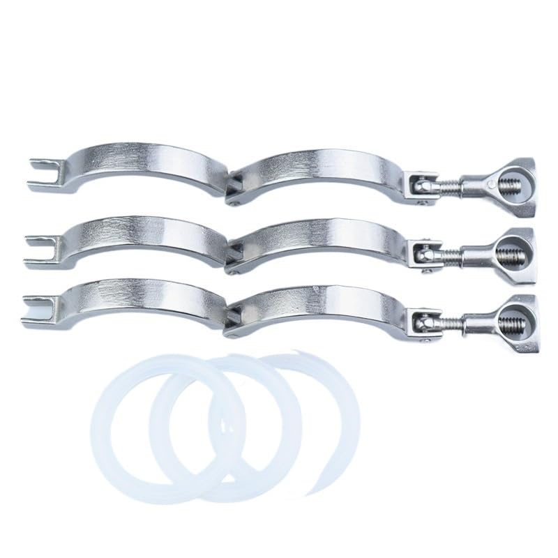 Accesorios industriales del conector del reborde de la abrazadera de tubo industrial del acero inoxidable 304(Silver,Ferrule OD 40mm)
