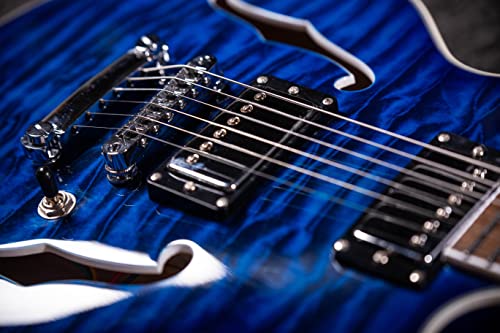 Grote Gt339 Semi-Hollow Body Electric Guitar (Blue) #TOP5