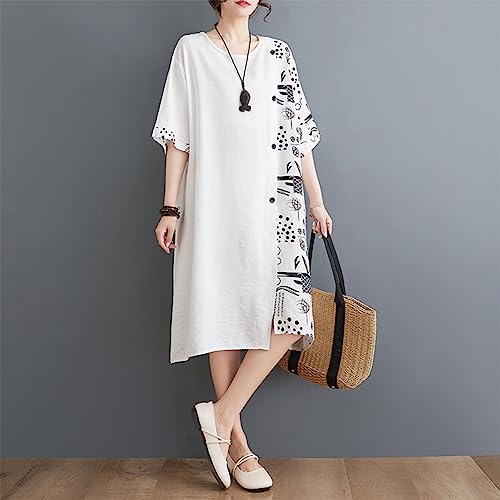 Moniss Cueca casual feminina comprimento médio na altura do joelho Estampa geométrica lisa Algodão e