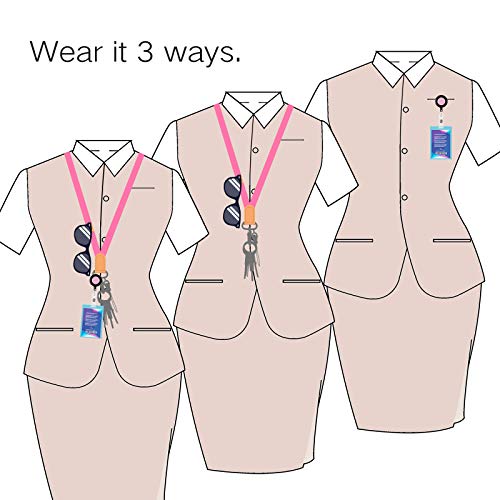Lanyards For Keys For Women Neck Keychains Cute Pink Lanyard With Retractable Badge Reel Long Key Chain Strap Girls Key Lanyard #TOP1