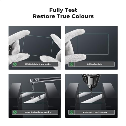 Image of K&F CONCEPT 3pcs Screen Protector Compatible with Sony ZV-1 /ZV-1 II /ZV-E10 Camera & Hot Shoe Cover, Ultra Clear Tempered Glass Screen Protector, Anti Scratch Bubble Free Ultra Resistant
