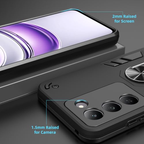 Image of NDCOM for Realme 14x 5G Mobile Cover Case| Realme P3x 5G Back Cover | Realme Narzo 80x 5G Back Cover for Enhanced Protection and Style | Ring Holder Case