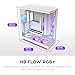NZXT H9 Flow RGB+ (2025) – Dual-Chamber ATX Mid-Tower Airflow PC Case – 7 RGB Fans (6 x 140mm,1 x 120mm) & Control Hub – 420mm Radiator Support –Connect Ready- Stainless Steel Tempered Glass - White