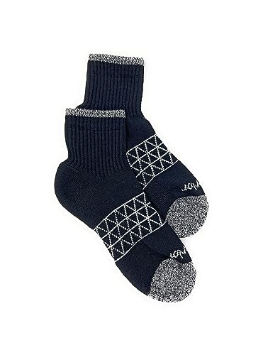 Image of WARRIOR ALPACA SOCKS - All Day - Everyday - Terry Lined - Cushioned - All-Purpose Socks - Unisex (Medium, Black /Marl - Quarter Crew)
