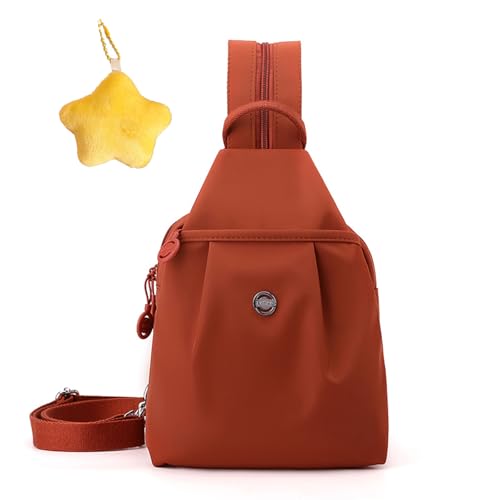 Attimeperiod Waterproof 2-Way Commuter Bag, Waterproof Oxford Large Capacity Convertible Shoulder Travel Bag (Orange)