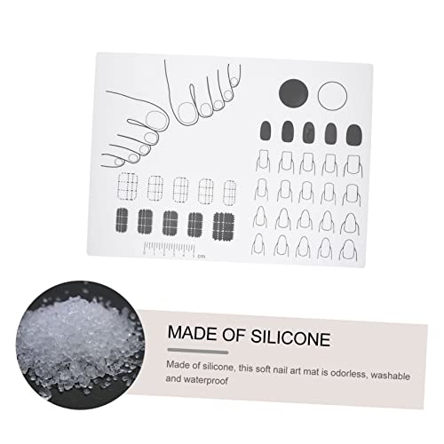 Alfombrilla de silicona flexible para práctica de uñas acrílicas miniatura 5