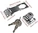 XMHF 2Pcs Keyed Hasp Locks 3 Inch Twist Knob Keyed Locking Hasp, Metal Safety Hasp Latches Keyed Different for Small Doors, Cabinets and Toolbox, Silver