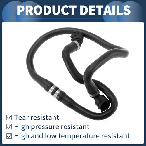 INFINAUTO HVAC Heater Hose Engine Radiator Coolant Hose No.64219179582 for BMW X3 2011-2017 for BMW X4 2015-2018 Rubber Black Good Sealing by INFINAUTO - Used condition - Image 6