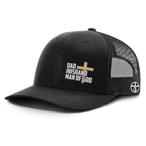 Dad Husband Man of God Cross Christian Trucker Hat -