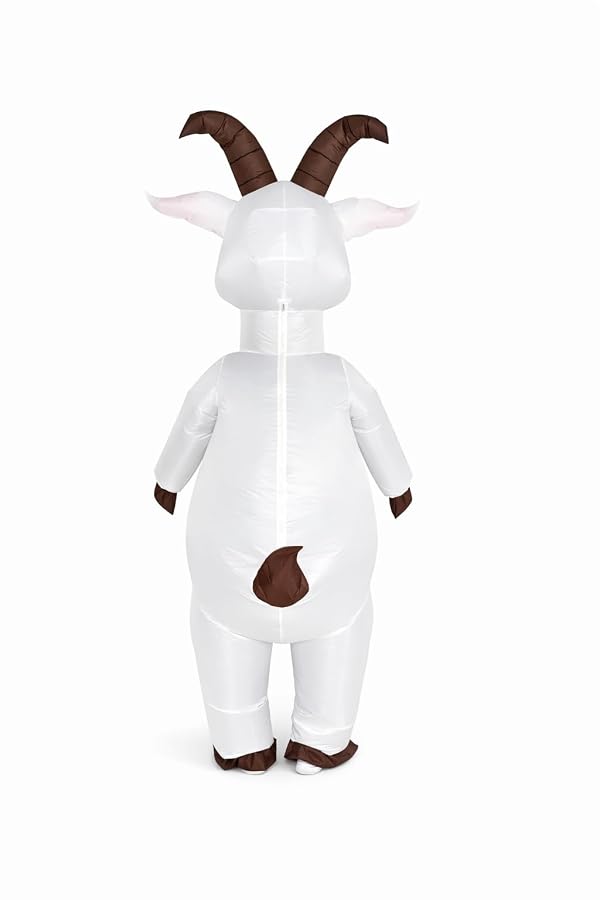 Yolata Inflatable Goat Costume Adult Funny Halloween Blow Up White Sheep Cosplay Party Suit (White, One Size) by Yolata - Used condition - Image 4