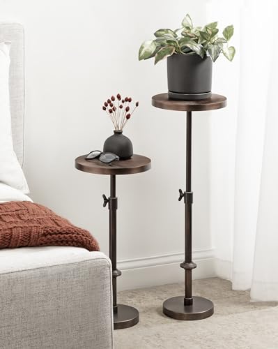 image for Kate and Laurel Engles Traditional Adjustable-Height Pedestal Drink Ta