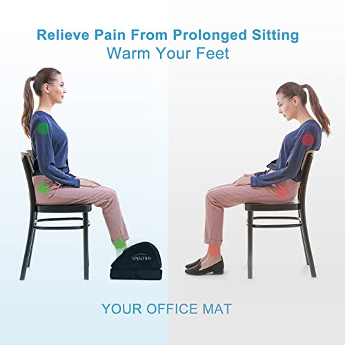Foot Rest For Under Desk At Work, Foot Rest With Warm Plush Feet Pocket, Ergonomic Adjustable Memory Foam Footrest For Office Chair, Foot Stool For Office & Airplane Travel - Back & Leg Pain Relief #TOP4