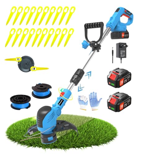 Wrneaoch 21V Decespugliatore a Batteria Elettrico con 12.000 RPM e motore da...