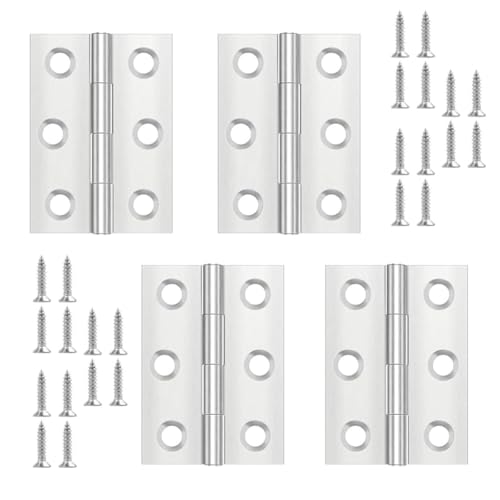 4 Pezzi Cerniere Rimovibili Acciaio Inossidabile, Cerniera Bandiera Porta, Acciaio