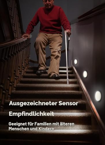 Homelist Nachtlicht mit Bewegungsmelder, LED, wiederaufladbar, 8 Stück – Ansicht 3