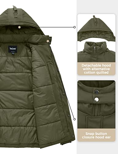 Soularge Men's Big and Tall Winter Hooded Warm Puffer Jacket3