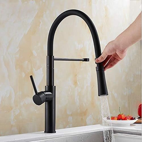 Mitigeur de cuisine haut de gamme noir mat monté sur pont avec support robuste - 3