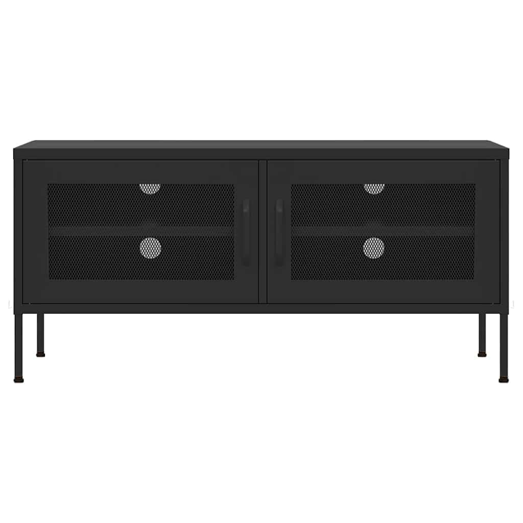 Mobile TV nero, 105 x 35 x 50 cm, in metallo