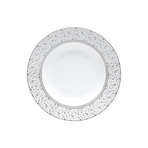 Aparelho de Jantar com 42 Peças de Porcelana New Bone Precious Mail Box Lyor Prata e Branco Único