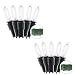 Lalapao M5 Battery Operated String Lights 50 LED Clear Mini Fairy Christmas Lighting Decor Timer For Outdoor Indoor Lights Garden Patio Lawn Holiday Wedding Decorative (White)