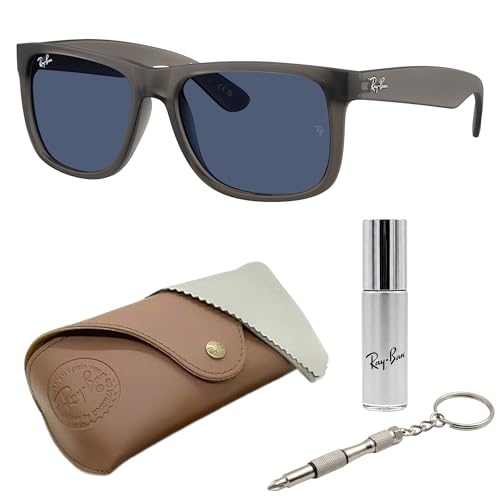 Image of Ray-Ban RB4165F JUSTIN CLASSIC LOW BRIDGE FIT Square Shape Sunglasses for Men with Official RayBan Eyewear Kit