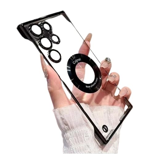 MILLION CASES Thermoplastic Polyurethane Back Cover Case For Samsung Galaxy S24 Ultra Shockproof Protective Infinite Frameless Magnetic Guardian Case Case(Black) (B0D9QRZ61T) Amazon Price History, Amazon Price Tracker