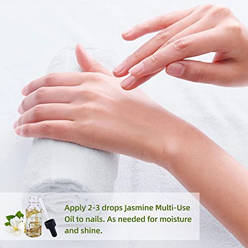 Duo-Nattern Jasmine Multi-Use Oil 30Ml, Organic Jasmine Essential Oil For Skin, Hair, Body And Nails Jasmine Massage Body Oil - 1 Fl Oz #TOP5