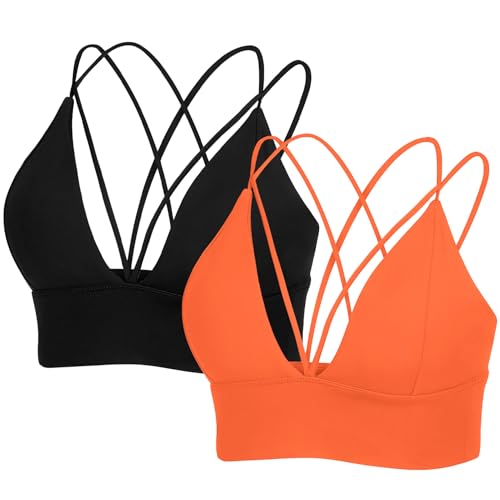 Image of MotoRun Bralettes for Women, Strappy Sports Bra Push up Bralette Sexy Bras Rave Top