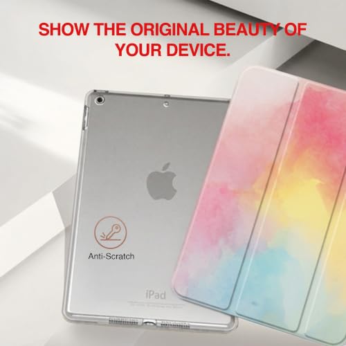 Image of MOCA Case for 10.2 inch iPad 9th 8th 7th Gen 10.2 inch iPads 2021 2020 2019 Launch A2603 A2604 A2605 A2270 A2428 A2429 A2430 A2197 A2198 A2200 Flip Cover (Rainbow, 10.2 inch iPad 9th 8th 7th Gen)