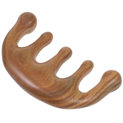 Healeved Peigne de massage pour cuir chevelu - Peigne de massage du cuir chevelu - Peigne multifonction pour cuir chevelu - Brosse en bois de massage Gua Sha pour cheveux - Peigne à cheveux fait à la